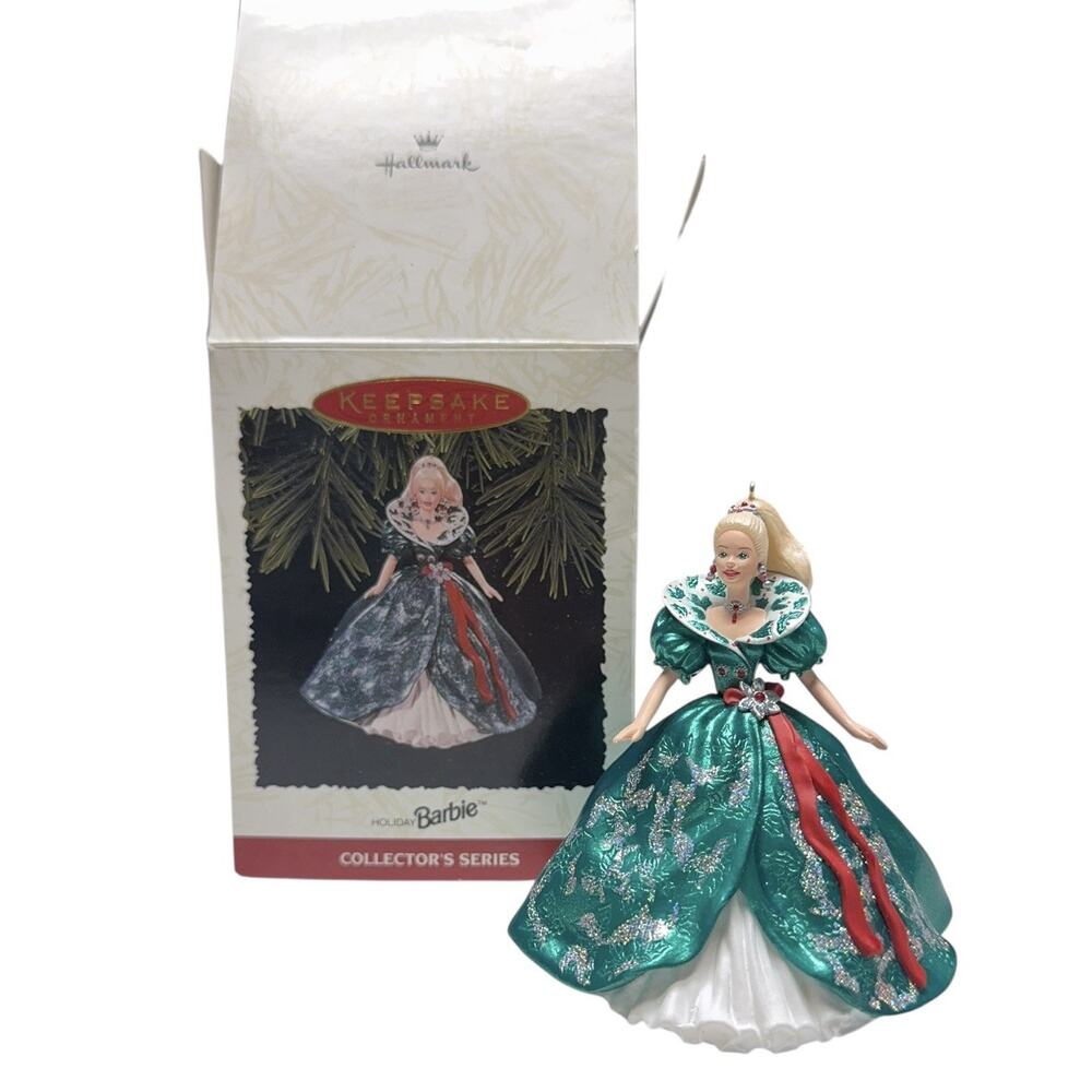 1995 Hallmark Keepsake Holiday Barbie Ornament 3rd in Series w/ Box